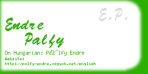 endre palfy business card